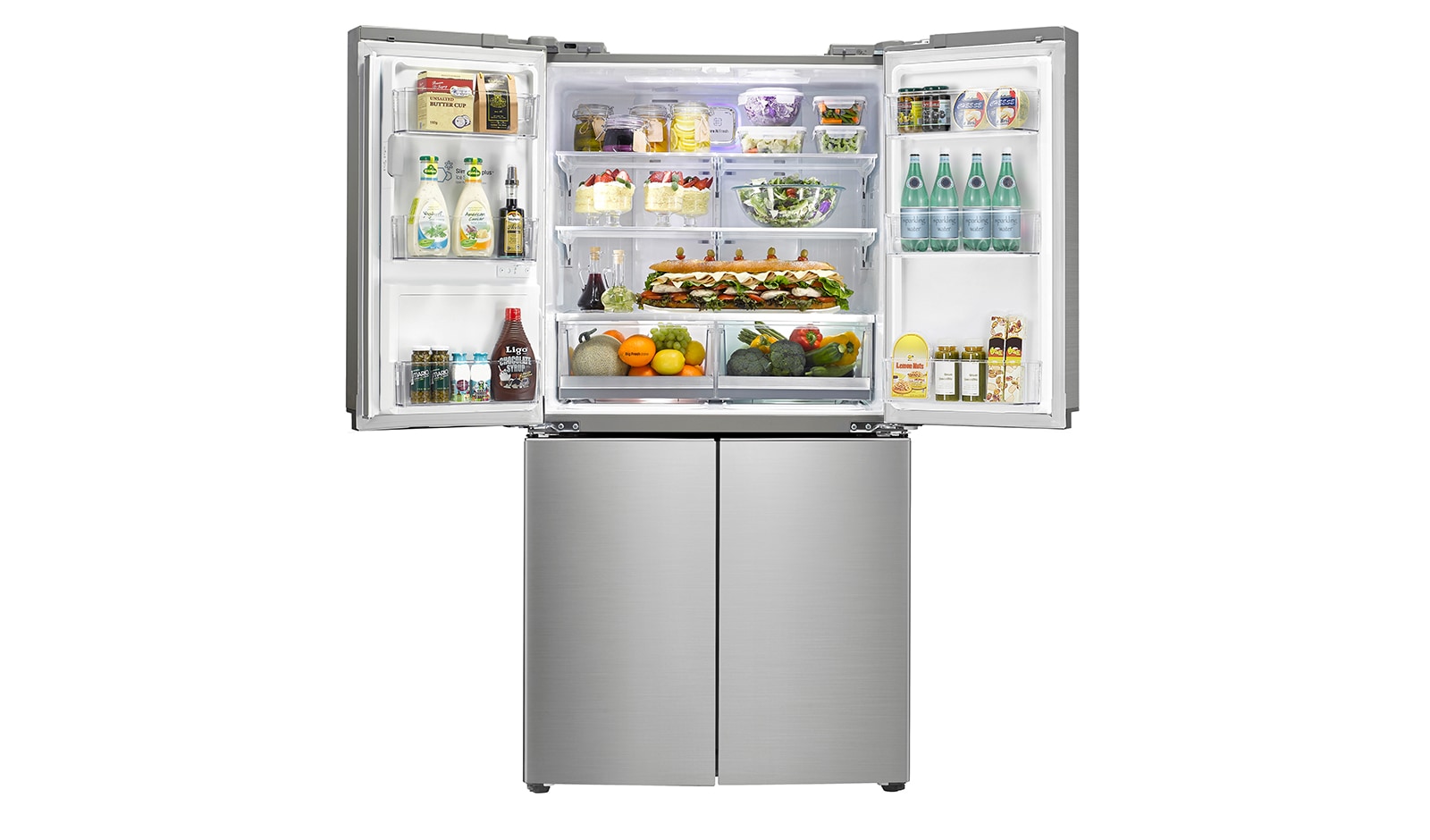 LG 712L French Door Fridge with Anti-fingerprint Brushed Finish, GF-5L712PL